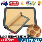 2pcs Large Silicone Baking Mat Non Stick Heat Resistant Liner Oven Sheet Mats AU