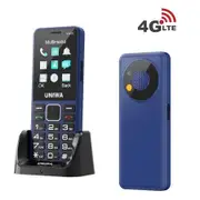 4G Volte Double Sim Unlocked Cell Phone SOS Button Seniors Big Button Basic Phone Elderly Mobile Cell Phone Col. Blue