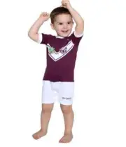 Manly Sea Eagles Toddler Short Footysuit Bodysuit 'Select Size' 000-3 BNWT