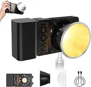 ZHIYUN CINEPEER CX100 100W LED Video Light with Built-in 4500mAh Battery,Bi-Color COB Continuous Output Lighting 2700K-6500K for for Filmmaking/Live Streaming/Videography/Studio Photography