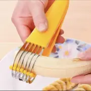 Banana Slicer Fruit Knife Veggie Cutter Kitchen Bar Tool Stainless Steel