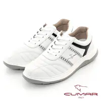 在飛比找momo購物網優惠-【CUMAR】嚴選真皮綁帶休閒鞋(白色)