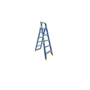 BAILEY Ladder Dual Purpose Step Ladder Fibreglass 2.1M 150Kg with Pole Support