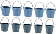 TOYANDONA 10pcs Micro Landscape Bucket Mini Bucket Models Miniature Beach Buckets Mini Food Containers Kids Mini Toys Mini Metal Pails Desk Topper Photography Prop Mini Desktop Decor Juicy