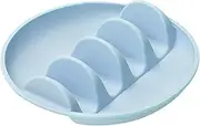 Taco Plates | Taco Shell Holder for Baking | Silicone Reusable Kitchen Plates for Family Dinner Serving Grill Outdoor Tailgate