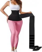 Waist Trainer for Women Snatch Me Up Bandage Tummy Wrap Invisible Plus Size Trimmer Belt Slimming Snatcher Black