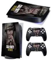 1st Edition PS5 Themed Decal Sticker Wrap Disc Edition Console Call Of Duty WWII