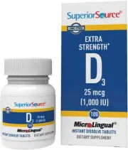 Superior Source Vitamin D3 1000 IU - Offers Immune System, Brain & Nervous Syste
