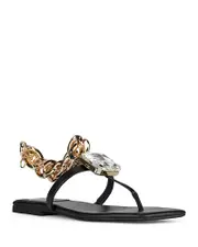 Jeffrey Campbell Women's Ring-On-It Embellished Thong Sandals 7.5