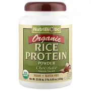 NutriBiotic, Organic Rice Protein Powder, Chocolate, 1 lb 6.93 oz (650 g)