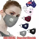 Face Mask Reusable Washable Anti Pollution PM2.5 Two Air Vent With Free Filters