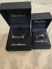 NEW 2025 Crislu Disneyland Marquee Ring (Size 7) And Necklace