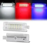 Wivplex 2X LED Door Courtesy Interior Footwell Light Luggage Trunk Glove Box Lamp, for BMW, X5 E70 F15 X3 E83 F25 X1 E84 X6 E71 F16 X4 F26 Footwell Boot Lamps(Charm Blue,4 Pin Socket)