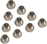 Hearing Aid Domes Smoky Gray Tips Ear Pieces Comfortable for Open Fit BTE Sound Amplifier PSAP Kit Invisible, Except for RIC (M * 10)