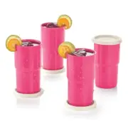 Tupperware Tumblers 12 Ounce Set of 4 with Seal Watermelon