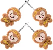 Generic Monkey Plush Hanging Decor Wukong Pendant Plush Monkey Keyring Accessory for Stylish Outfits