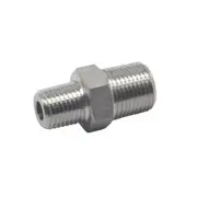 HFS(R) 1/2" NPT Male x 1/4" NPT Male Hex Nipple Pipe Adapter Stainless Steel 304