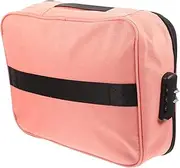 TOGEVAL Fireproof Storage Box Paper Files Case Multi-Layer Travel Passport Holder File Bag with Lock School Office File Organizer Multi-Layer File Bag File Case Certificate Storage Bag