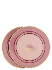 [Etro Home] Etro Home-Logo Placeholder 2-Plate Set ⌀ 32 Cm Plates Rosa-Unisex OS