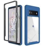 GSA Strong Bumper Case for Google Pixel 6A - Clear Blue Shockproof