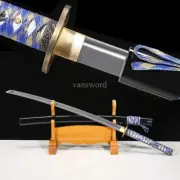 High Carbon Steel Sword SHINOGI ZUKURI Japanese Katana With Bohi Full Tang Black