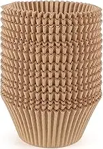 Caperci Natural Jumbo Cupcake Liners Large Baking Cups, Odorless, Food Safe Grease-Proof Papers (150-Count)