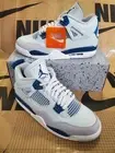 Air Jordan 4 Retro Military Industrial Blue FV5029-141 Men's Size 12