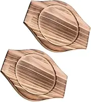 Zerodeko 2pcs Stone Pot Holder Korean Stone Bowl Trivet Donabe Pot Holder Tabletop Cork Korean Stone Bowl Holder Wear-Resistant Casserole Trivets for Hot Dishes Hot Pot Bowl Wood Desktop