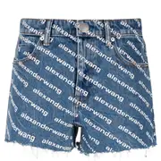 [Alexander Wang] Bite Logo 深藍色牛仔短褲