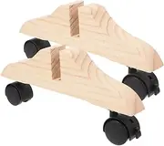 TOPPERFUN Stable Wooden Screen Partition Base with Wheels for Easy Room Divider Movement