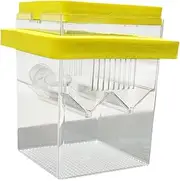 MYCENSE Floating Fish Nursery Box for Breeding Small Aquatic Species, Yellow
