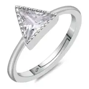 Unique Design 925 Sterling Pure Silver Cubic Zirconia Ring For Womens & Girls