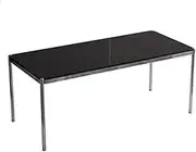 HOLGVE Conference Table, Small Office Computer Desk, for Small Space Black Training Seminar Table, Combined Use Rectangle Meeting Room Table, Office Computer Desk(62.9x27.5x29.5in/160x70x75cm)