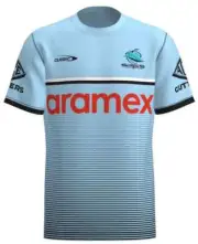 Cronulla Sharks 2023 NRL Mens Sky Training Shirt Sizes S-7XL BNWT