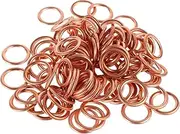 Cabilock 100pcs Oil Pan Screws and Gaskets Crush Seal Drain Plug Gasket Replacement Automotive Gasket Washers Motorcycle Sealing Washers Motorcycle Crush Washers Seal Gasket Golden Copper