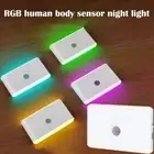 3.7inch Motion Sensor Night Light RGB LED Night Light Motion Activated