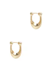 Coach Logo Hoop Earrings - Gold - One Size One Size