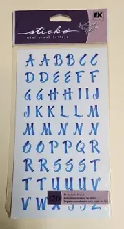 Thin Letters Stickers Brand New in Package Unopened sticko vellum scrapbook xyz