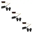 1/2/3 Fireplace Tools Hearth Brush Gloves Set for Wood Burner Firepit