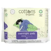 Cottons Pads Overnight with Wings X 10