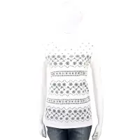 在飛比找Yahoo奇摩購物中心優惠-Max Mara-WEEKEND 白色排列印花短袖棉質T恤