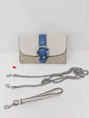 NWT Coach C1484 Gemma Clutch Crossbody In Colorblock Signature Canvas Org $288