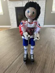 Marionette Czech Hockey Player 4 Strings Puppet Hand Painted Artisan Doll Jagr