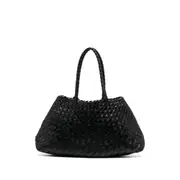 [Dragon Diffusion] Dragon Diffusion Santa Croce Interwoven Leather Tote Bag ONE SIZE BLACK