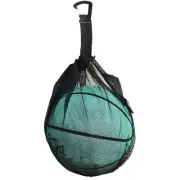 Single Mesh Ball Bag, Black Basketball net Mesh Backpack Volleyball Bag Net B...