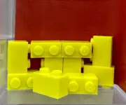 LEGO Parts Lot x (10) Ct ~ Neon Yellow Brick 1 x 2 ~ No 3004