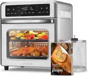 11-In-1 Air Fryer Oven , 13Qt Small Footprint Airfryer Combo with Rotisserie, To