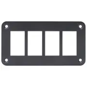Switch Boss 4 Gang Black Aluminium Rocker Switch Mounting Panel