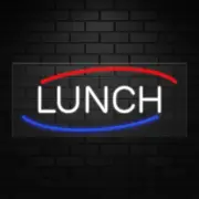 Lunch Sign for Business Displays | LED Flex Neon | 32"W x 13"H x 1"D