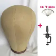Professional Canvas Mannequin Head for Wig Making Display Stand Model